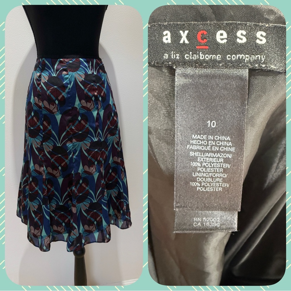 Liz Claiborne Women's Multicolor A-Line Skirt-Sz 10